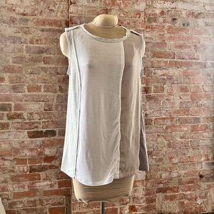 Cute mixed media sleeveless top by Simply Vera